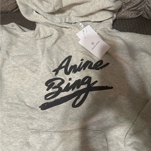 NWT Anine Bing Light Grey Sweatshirt / Harvey Sweatshirt - Picture 6 of 8